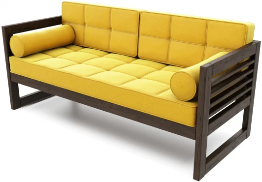21886 Диван Arsko прямой Сега Б венге велюр желтый