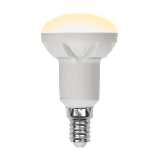LED-R50 7W/3000K/E14/FR/DIM PLP01WH картон Лампочка светодиодная груша белая E14 7W 3000K Uniel LED-R50 7W/3000K/E14/FR/DIM PLP01WH