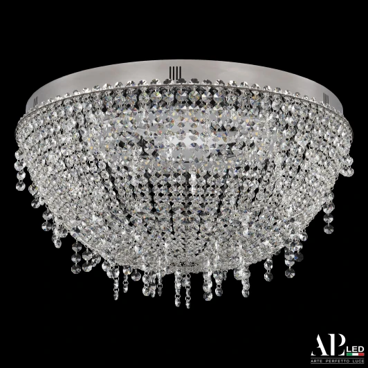 SH501.2.50.B.LED-DIM.Ni Потолочная люстра светодиодная с пультом APL LED Sicilia SH501.2.50.B.LED-DIM.Ni (220V, хрусталь, круглые)