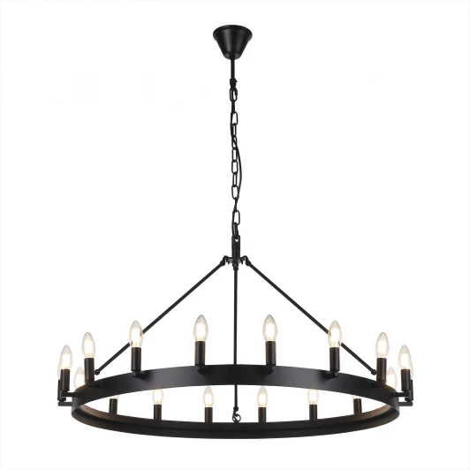 CL470118 Подвесная люстра Citilux Смитсон CL470118 (220V, на цепи, свеча, круглые, под старину, кольцо)