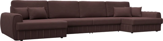 129341 Диван П-образный Лига-057 НПБ Лонг Лига Диванов (Замша) арт.129341