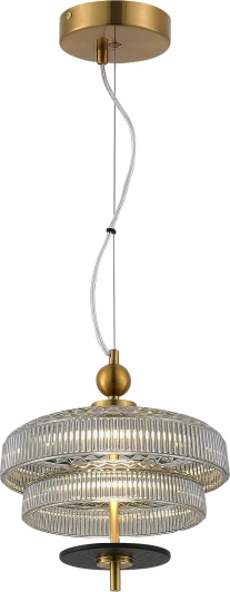 SL6122.303.01 Подвесной светильник ST Luce Oriental SL6122.303.01 Латунь/Латунь, Дымчатый LED 1*8W 3000K (220V, на тросе)