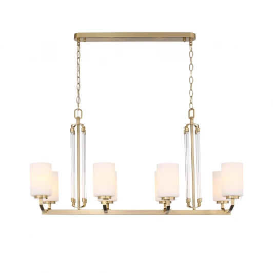 SL1403.333.08 Подвесная люстра ST Luce SL1403.333.08 Опал Латунь/Прозрачный E27*8 40W