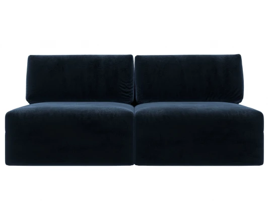 129457 Диван прямой модульный Лига-060 НПБ (ЛДСП,Брус,Фанера/Пластик/Велюр/Синий) Лига Диванов 129457