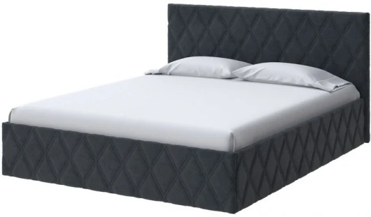 2022859 PROxSON Кровать Fresco (Ткань: Велюр Teddy Древесный уголь) 180x190