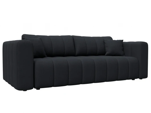 130280 Диван прямой Лига-062 НПБ (ДСП,Фанера,ХДФ/Пластик/Замша/Темно-серый) Лига Диванов 130280