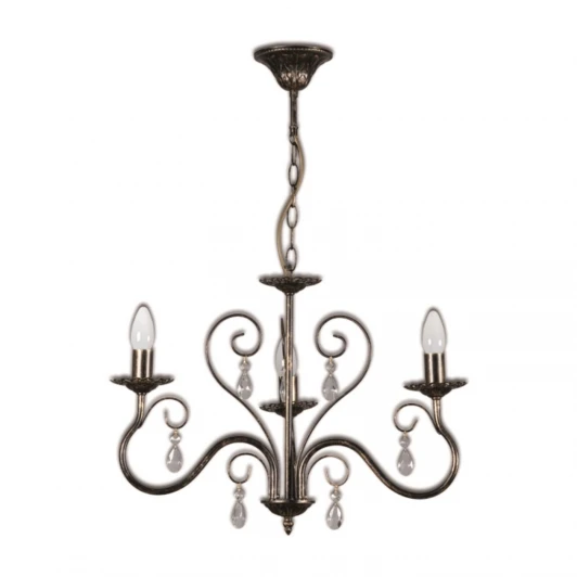 S9026-3 Люстра подвесная Day&Night, 3 лампы, черный с золотом и прозрачным