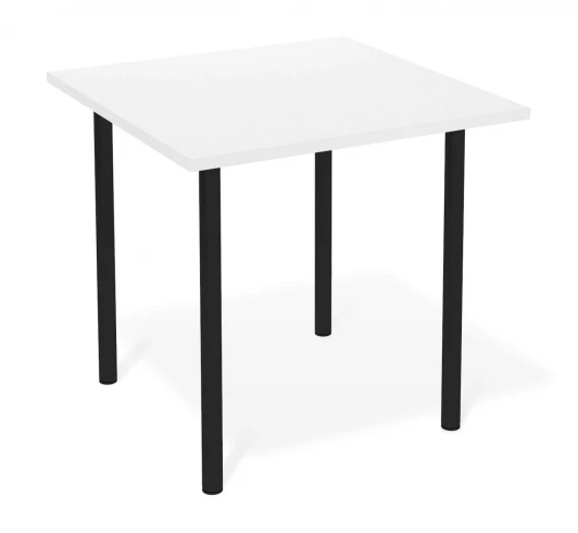 8817630502 Стол Sheffilton SHT-TU66/TT 80/80 ЛДСП черный/белый снег 8817630502