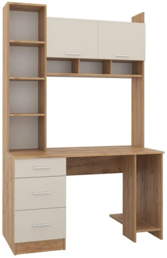 559228 Компьютерный стол Woodville Бишоп 5 дуб крафт золотой / кашемир 559228