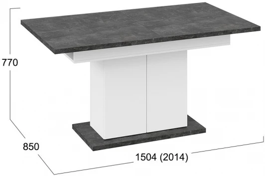 TRI_215174 Стол обеденный Детройт Тип 1 Hesby ЛДСП арт.TRI_215174