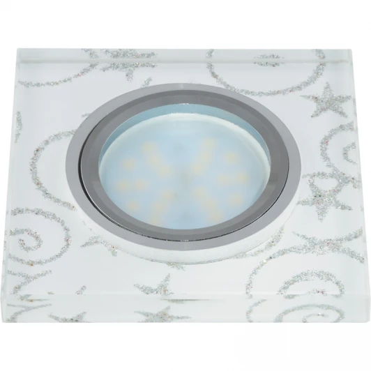 DLS-P203 GU5.3 CHROME/WHITE Встраиваемый точечный светильник Fametto Peonia DLS-P203 GU5.3 CHROME/WHITE