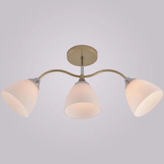 01643-0.3-03 GOLD+CR Потолочная люстра на штанге Reluce 01643-0.3-03 GOLD+CR (220V)