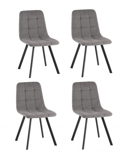 УТ000042521 Стул Одди Original Square велюр серый (набор 4 шт) Stool Group УТ000042521