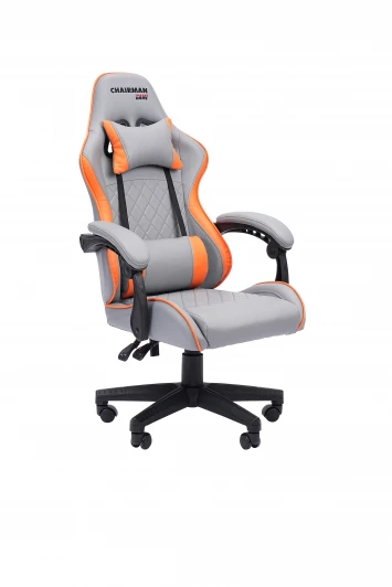 CHAIRMAN CH28 Офисное кресло Chairman CH28 экокожа, серо-оранжевый
