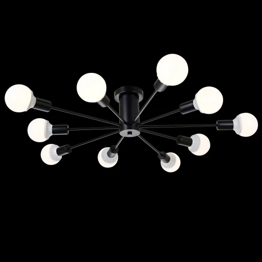 LOFT 79014/10С BLACK Потолочная люстра Natali Kovaltseva Loft 79014/10С BLACK