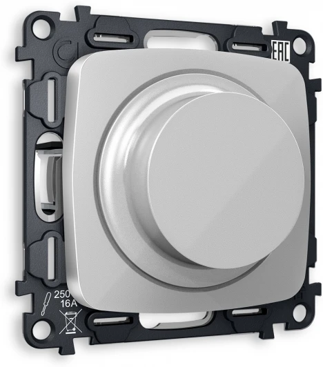 MO405510 Комплект механизма Ambrella Volt светорегулятора универсального поворотно-нажимного OMEGA MO405510 Серебро глянец 25-600W/LED 5-300W QUANT