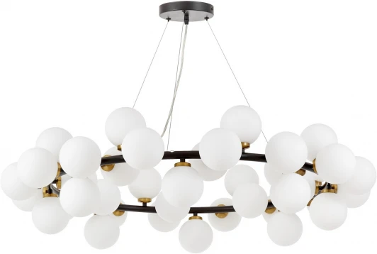 LDP 6033-40 BK+MD Подвесной светильник Lumina Deco Marsiada LDP 6033-40 BK+MD (220V, на тросе, шарики, молекулы)