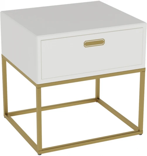 4800893301 Прикроватная тумба Калифорния Дрим ТП02 ясень браш белый / золото PUSH-OPEN