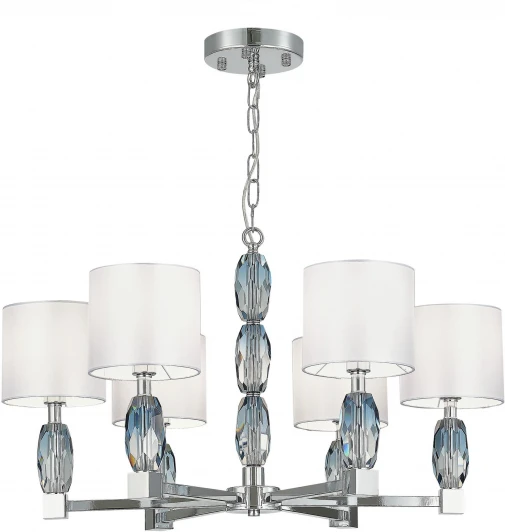 SL1759.103.06 Подвесная люстра ST Luce Lingotti SL1759.103.06 Хром, Голубой/Белый E14 6*40W (220V, на цепи)