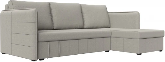 121147 Диван угловой Слим правый угол (Бежевый/Рогожка) Лига Диванов арт.121147