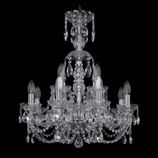 1406/8+4/195/XL-64/Ni Подвесная люстра Bohemia 1406 1406/8+4/195/XL-64/Ni