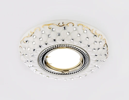 D5520 W/CH Встраиваемый точечный светильник Ambrella Дизайн С Узором И Орнаментом Гипс D5520 W/CH