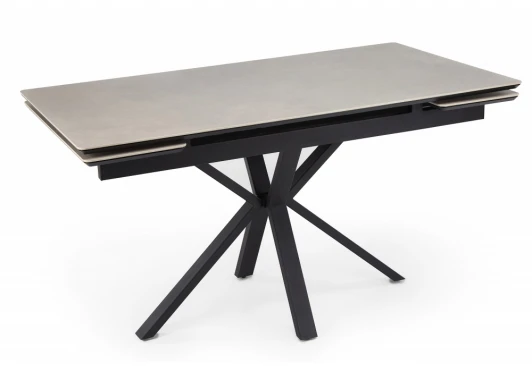 622890 Керамический стол Старлайт 120(180)х80 carmen light grey / черный 622890