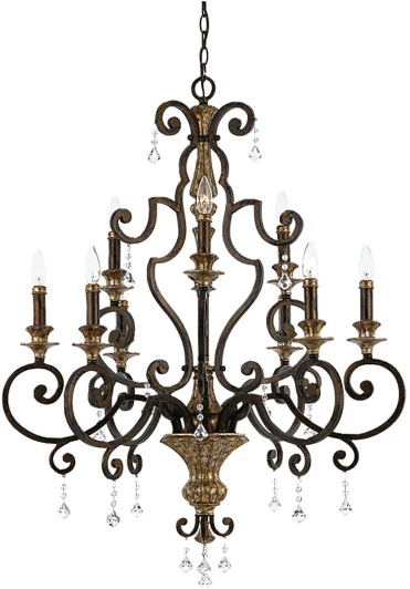 QZ-MARQUETTE9 Подвесная люстра Marquette QZ-MARQUETTE9 Quoizel (220V, на цепи, свеча)