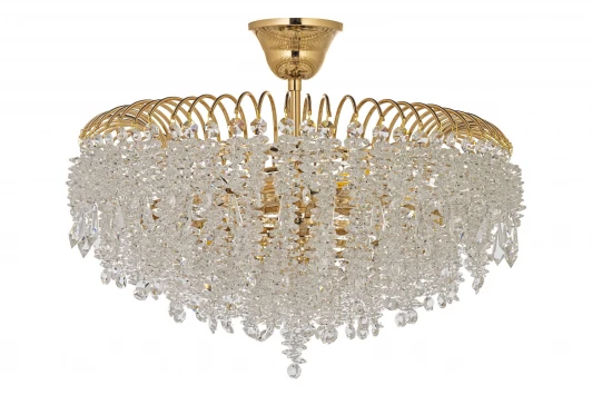 Delia E 1.3.60.105 G Потолочная люстра на штанге Arti Lampadari Delia E 1.3.60.105 G (220V, хрусталь, круглые)