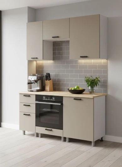 00-00302085 МК Аленушка 1,6м в.7 Орешник Матовый Вижен,скоба черный,сонома Аленушка 00-00302085