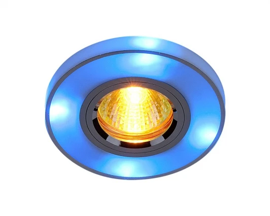 2070/2 SL/BL/LED (хром / синий) Встраиваемый точечный светильник Elektrostandard 2070/2 SL/BL/LED (хром / синий)