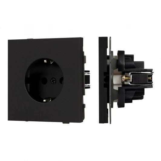 054638 Механизм электрической розетки SCT-TENDO-MEU1-SFPL-BK (230V, 16A) (Arlight, Матовый черный) 054638
