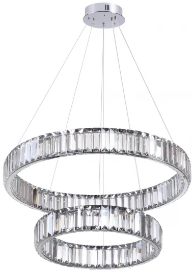 4930/60L Подвесной светильник ярусный Odeon Light L-vision 4930/60L хром/прозрачный металл/хрусталь LED 60W VEKIA (220V, на тросе)