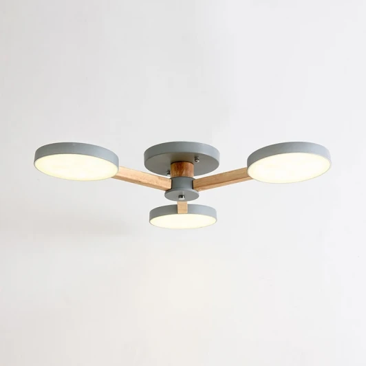 Turna01 Потолочная люстра Wi-Fi на штанге Turna 3 Gray By ImperiumLoft Turna01 (LED, 220V, голосовое управление, умный дом - Алиса)