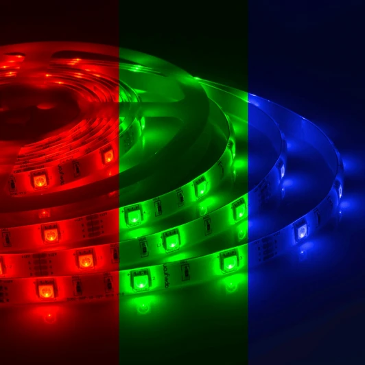 00-41 Светодиодная лента 12В СТ 7,2Вт/м SMD5050 30д/м IP65 ширина подложки 10мм, 5м RGB Apeyron 00-41