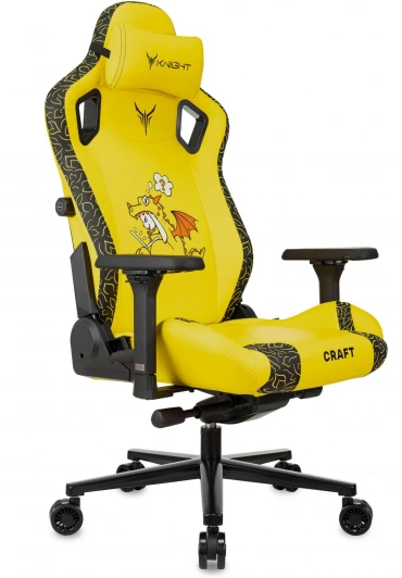 KNIGHT CRFT DRAGON Y Кресло игровое Knight Craft Dragon желтый эко.кожа крестов. металл