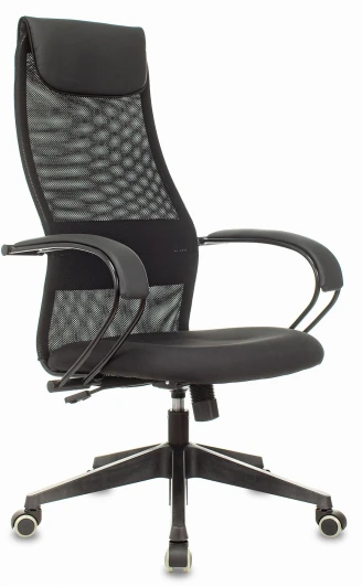 CH-607/BLACK Кресло руководителя Бюрократ CH-607 черный TW-01 сетка/ткань с подголов. крестовина пластик