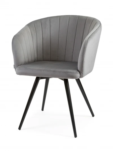 MF1043-1 Стул MyFar Фредерик поворотный темно-серый велюр MF1043-1