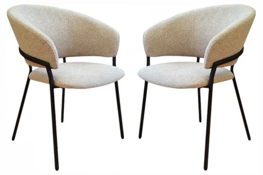 HSBI_DC-24116_beige_2 Набор из 2 стульев Bodo Hesby Металл, Черный HSBI_DC-24116_beige_2