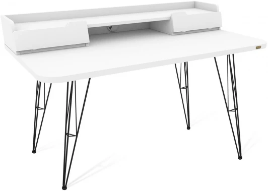 5302703305 Стол рабочий Sheffilton SHT-TU10/TT31 120/65 ЛДСП черный/белый шагрень от фабрики Sheffilton