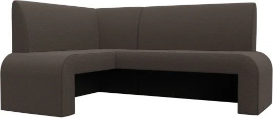 126137L Диван кухонный угловой Кармен левый угол (Коричневый/Рогожка) Лига Диванов арт.126137L
