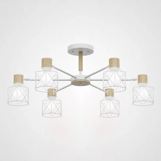 CORF-B01 Потолочная люстра на штанге Corf B3 White 6 Lamps ImperiumLoft Corf-B01 (189480-26) (220V)