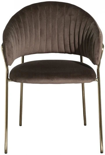 30C-12962 30C-12962 Стул обеденный велюр темно-коричневый 59*56*81см Garda Decor