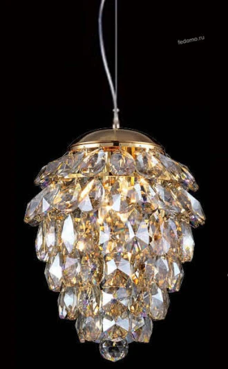 CHARME SP2+2 LED GOLD/AMBER Люстра подвесная со светодиодной подсветкой Crystal Lux Charme, 2 лампы, золото, янтарный