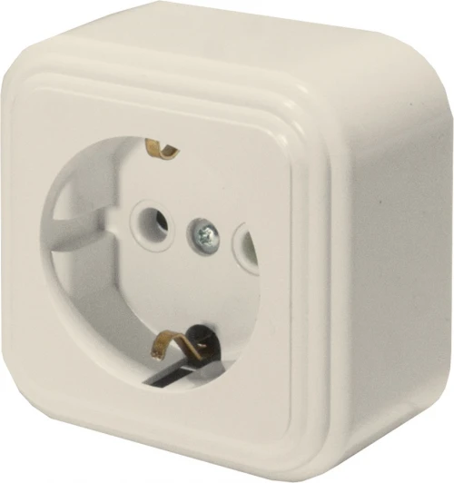 49059 Розетка с заземлением (слоновая кость) Stekker Брест 49059