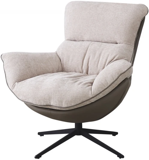 FR 1011 Кресло HUG латте, экокожа, шенилл Bradexhome арт.FR 1011