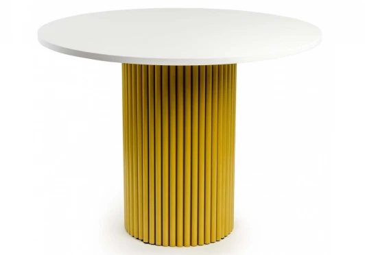 622990 Кухонный стол Notta Барел 90 белый / золото