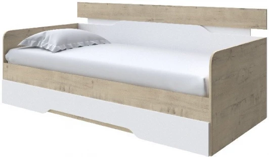 2020055 Без бренда Кровать-Софа Milton (ЛДСП Бунратти/Белый) 80x190