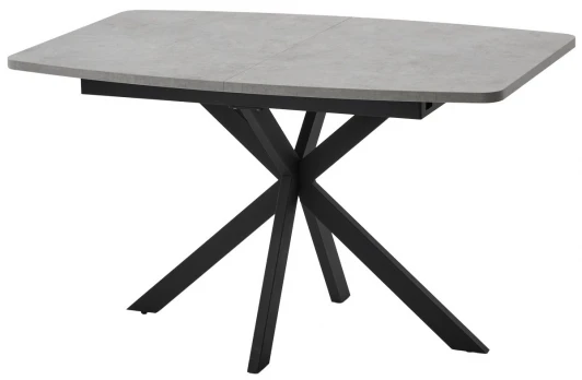 480M06050 Стол АРИЗОНА 130 БЕТОН ЧИКАГО СВ.СЕРЫЙ / Черный каркас M-City 64606