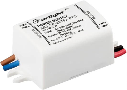 037439 Блок питания ARJ-SP-20350-PFC (7W, 12-20V, 350mA) (Arlight, IP44 Пластик, 5 лет) 037439